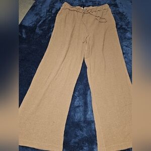 Ambiance Apparel  brown crinkle pants size large